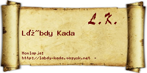 Lábdy Kada névjegykártya
